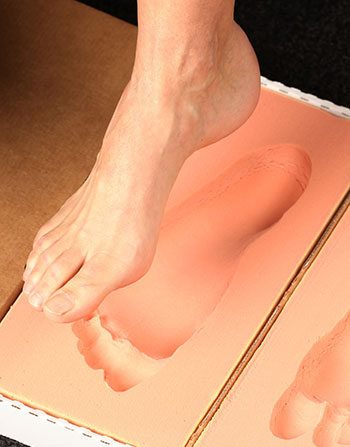 Creating impression for custom orthotics