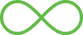 Green infinity sign