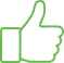 Green thumbs up icon